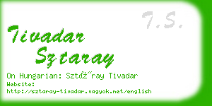 tivadar sztaray business card